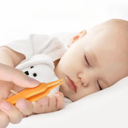 Baby Nose Cleaning Tweezers Infant Ear Nose Navel Clean Tool Safe Baby Dig Booger Clips Snot Removal Newborn Cleaning Supplies